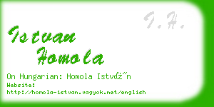 istvan homola business card